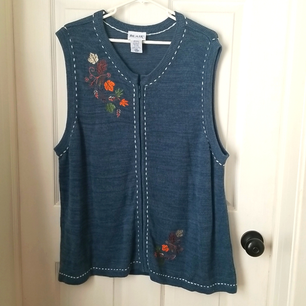 Blair Full Zip Fall Sweater Vest 2X